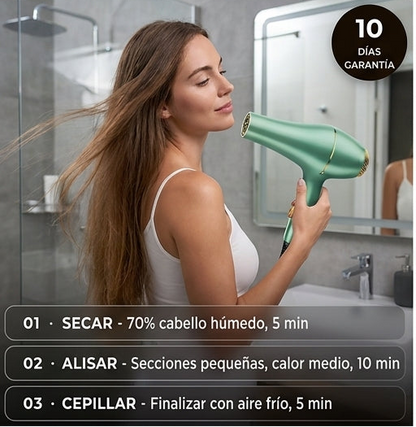 Combo de Belleza Capilar 3 en 1 - Secador + Plancha + Cepillo + OBSEQUIO