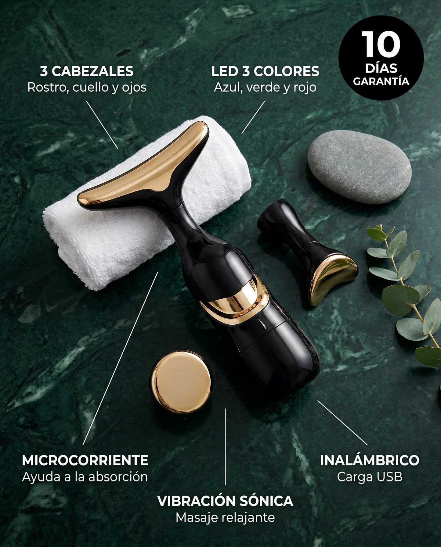 Masajeador Facial Reafirmante 3 en 1 - características